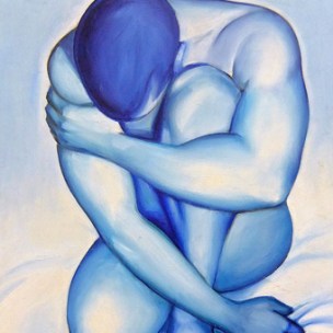 Blue-Man-Preview Blue Man Oil on Canvas Mark Wallis The Vibes