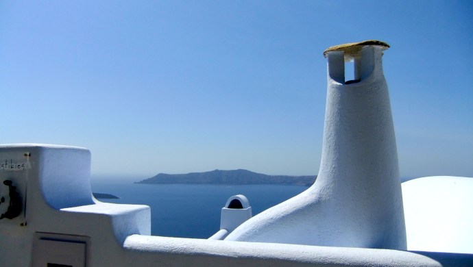 Roof top view, Santorini