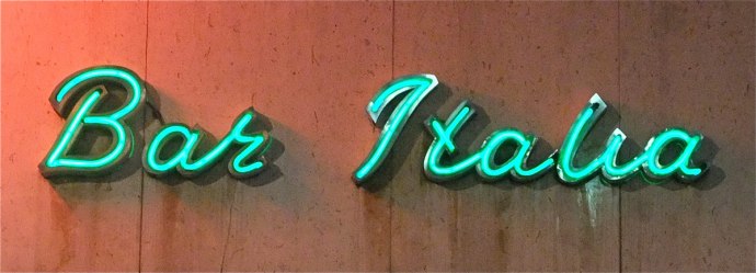 Bar Italia Soho London Neon Sign