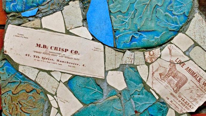 wall tile mural tib street