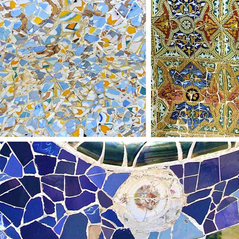 gaudi mosaic collage