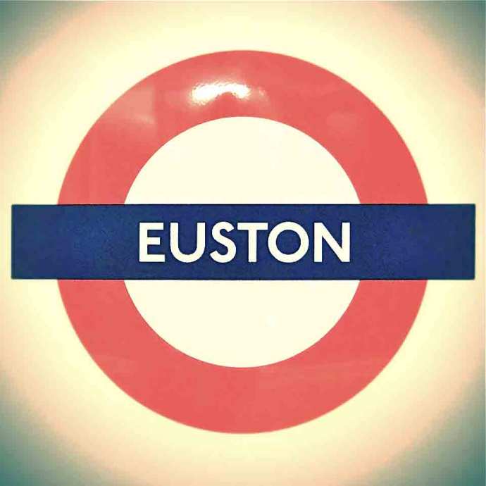 Instagram Euston Station enamel sign