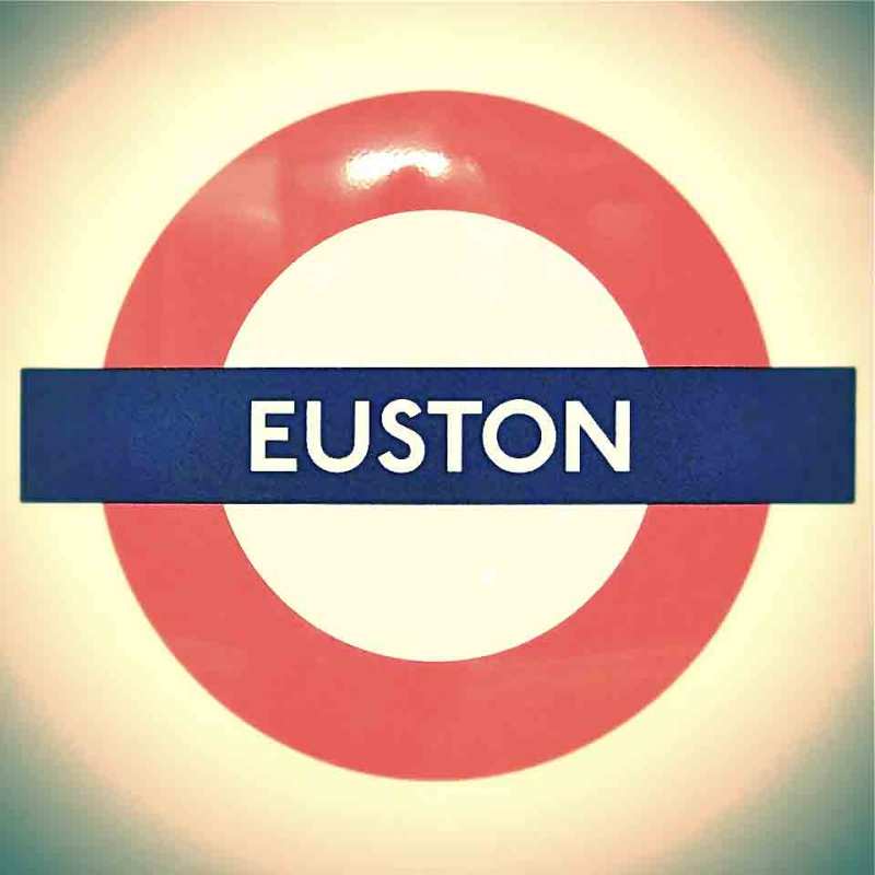 Instagram Euston Station enamel sign