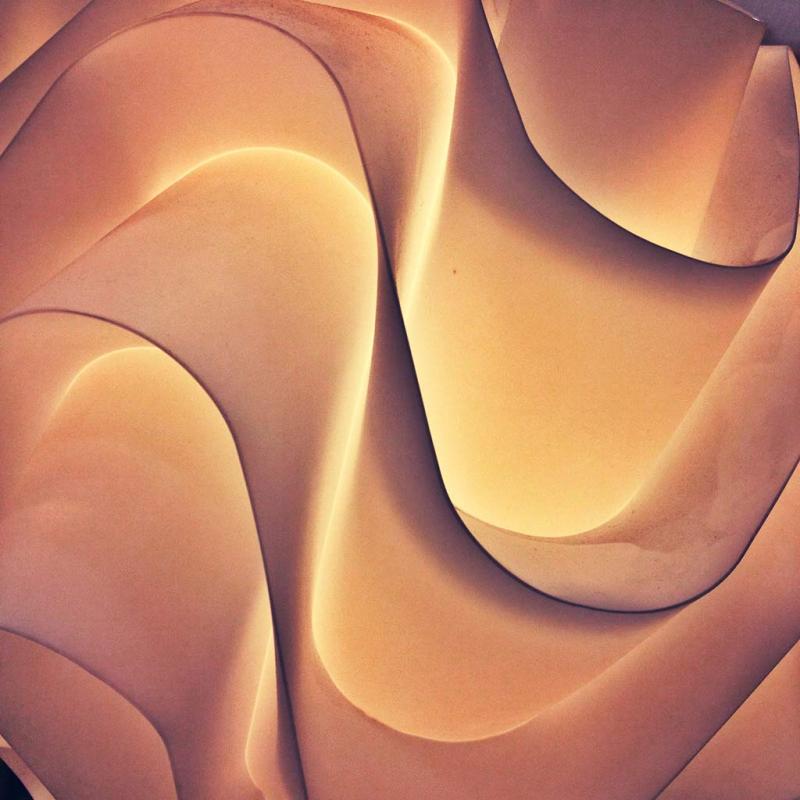 Close up of wavy lampshade
