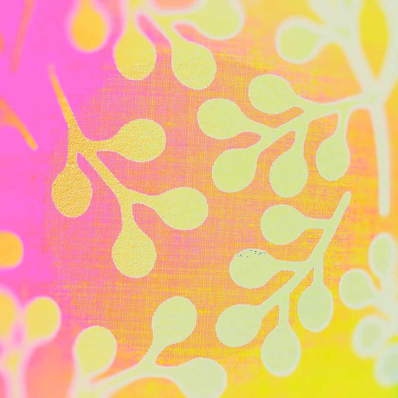 Close up floral lampshade