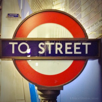 To-Street Tube Station Street sign