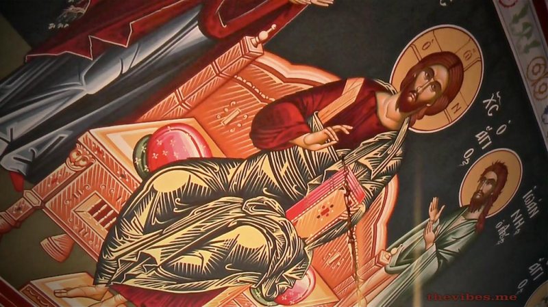 greek church mural katerini greece