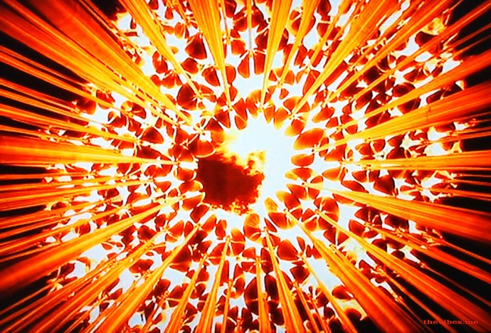 The Olympic Torch lighting the cauldron at the opening ceremony London 2012 The Vibes