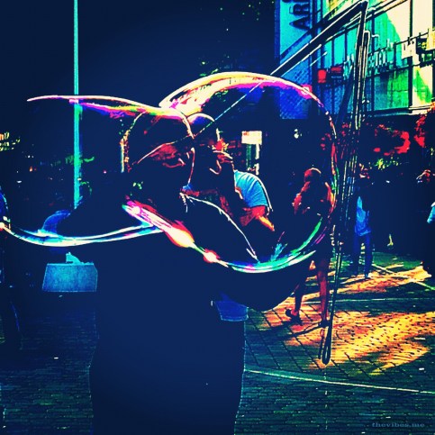 Giant Bubble Blower market street manchester