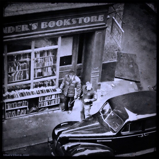 Book store font on the set of Captain America Manchester 2010