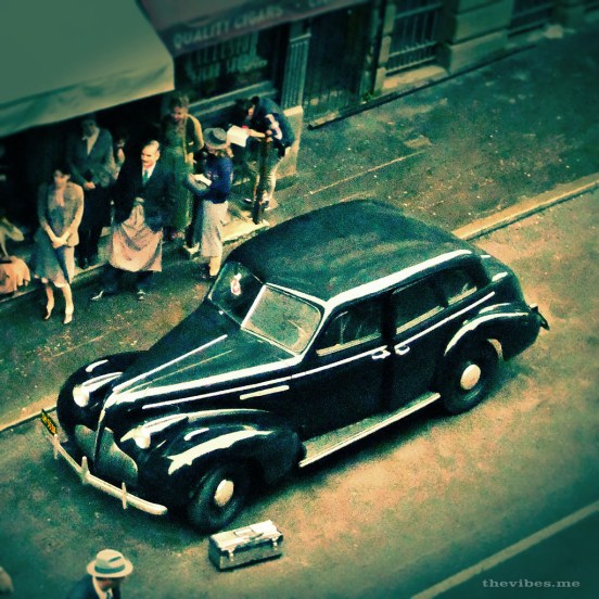 Vintage car on the set of Captain America Manchester