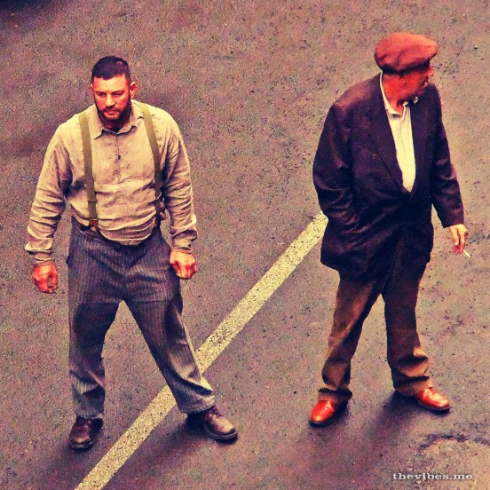 Extras on the set of Captain America Manchester 2010