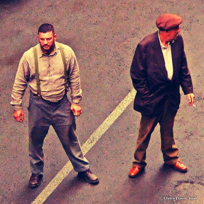 Extras on the set of Captain America Manchester 2010