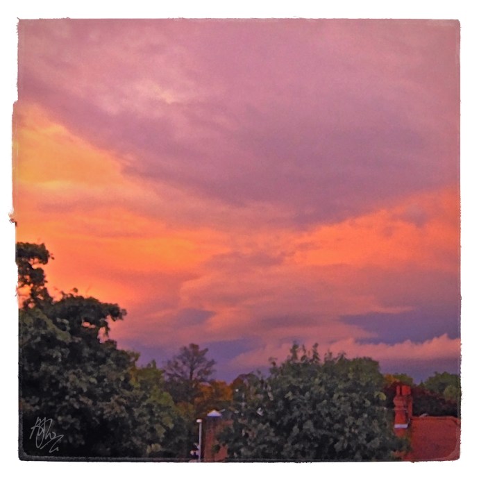 Pre-Raphaelite sunset in Chorlton by Mark Wallis