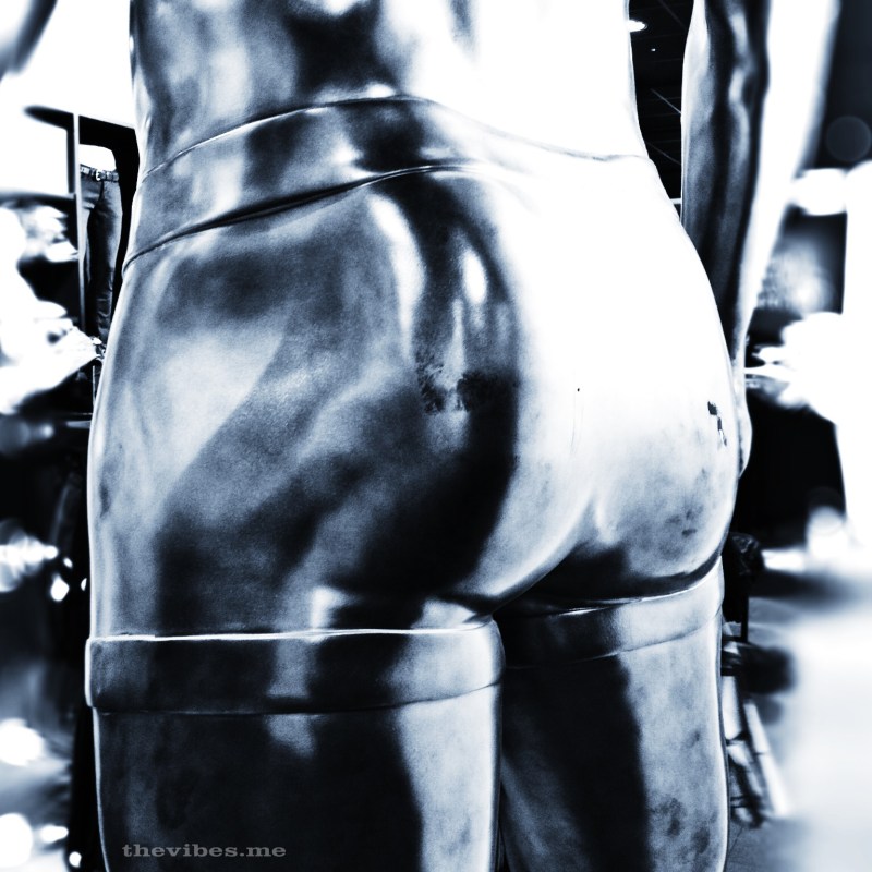 Large silver mannequin, rear view by Mark Wallis