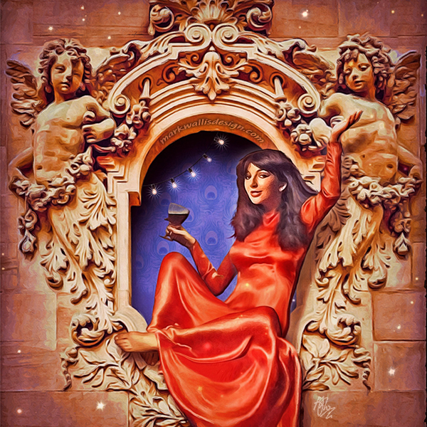 Kate Bush Christmas card by Mark Wallis Design